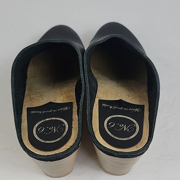 No. 6 Black New School Wedge Clog -Women's - Picture 12 of 13